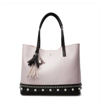 Atelier du sac Skyler borsa da donna a spalla con maxipochette interna con in dotazione tracolla e Fondo borchiato.